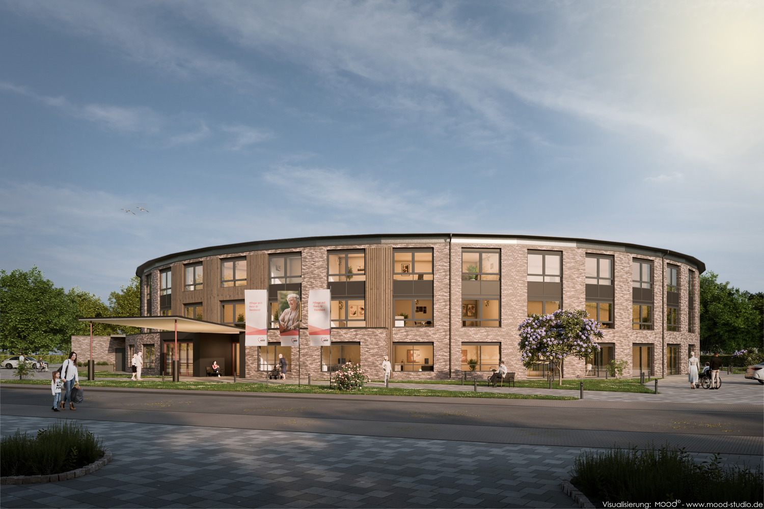 Visualisierung: So soll die neue AWO Einrichtung im Jahr 2027 aussehen.